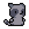 Pixel-art raccoon mascot